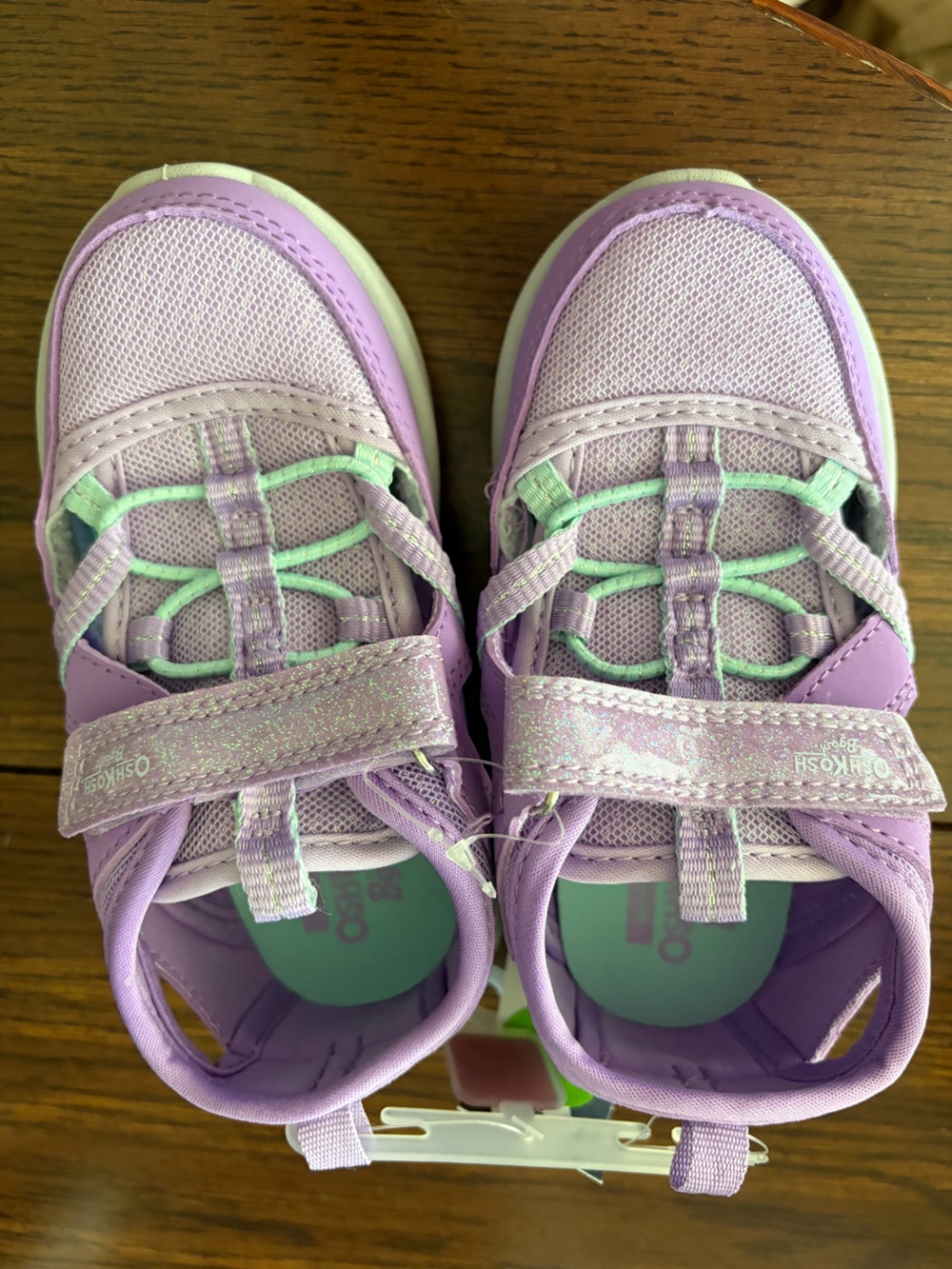 OshKosh B'gosh Lavender Sneakers with Mint Accents